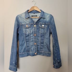 J Brand Slim Fit Denim Jacket Distressed Endless Womens‎ Size S